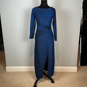 Blue off the shoulder dress